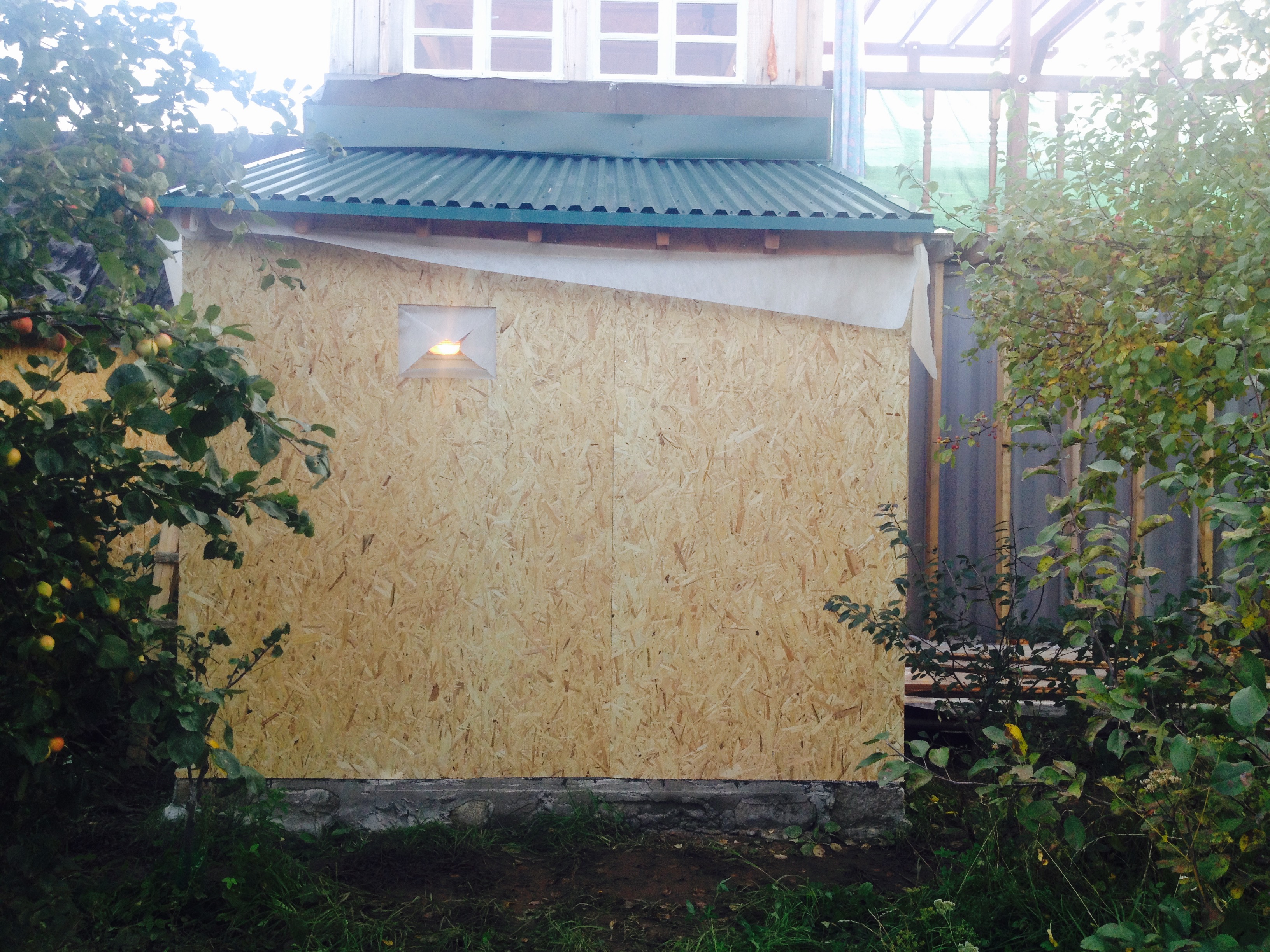 House from the container in the garden